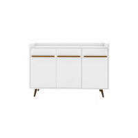 Manhattan Comfort 230BMC6 Bradley 53.54 Buffet Stand with 4 Shelves White